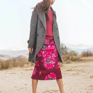 Trina Turk Pink Midi Pencil Skirt with Embellished Style for Casual Work